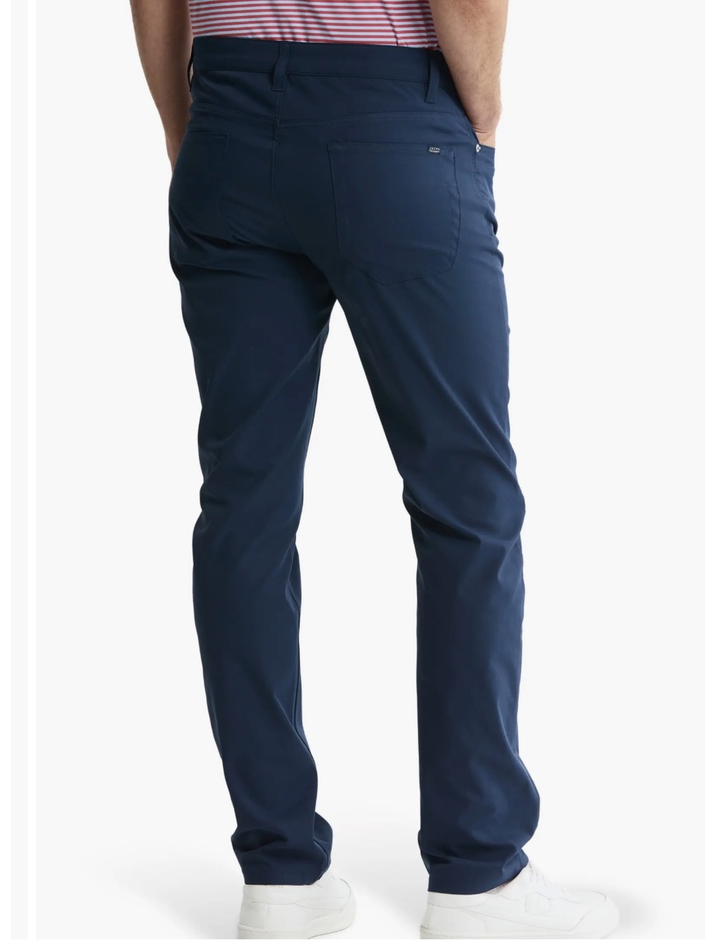 Jachs Straight Leg Stretch 5-Pocket Pants Navy cool touch classic comfy 34/32